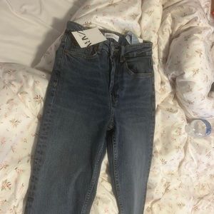 Zara high rise ankle length jeans